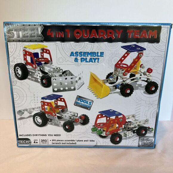 Other - 2018 ANKLE PLAY Steel 4-in-1 Quarry Team. Four Vehicle Assemble & Play Set. Gift
